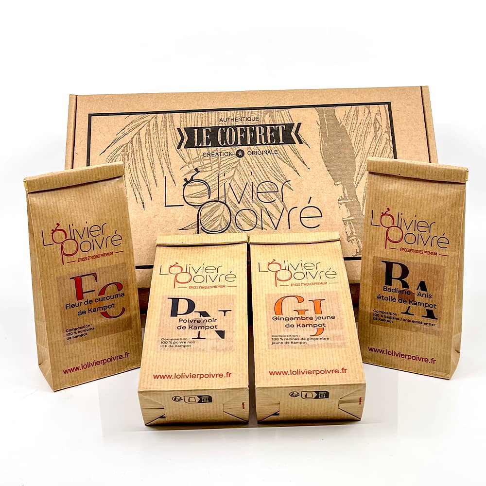 Coffret poivres et épices vitalité