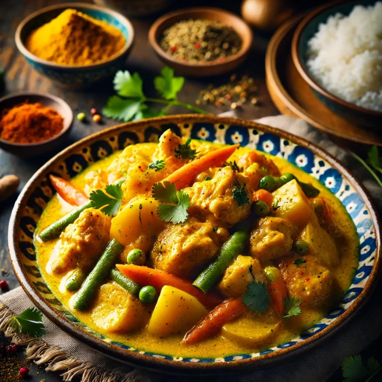 Poulet au curry jaune de L’Olivier Poivré