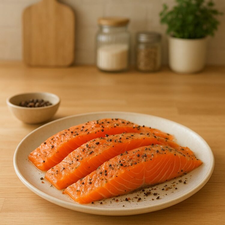 Saumon gravlax aux poivres et épices de L’Olivier Poivré