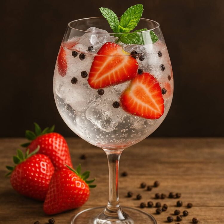 Gin Tonic Fraises & Poivre de Kampot